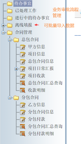 用勤哲Excel服务器实现项目管理系统 - 合同分包管理